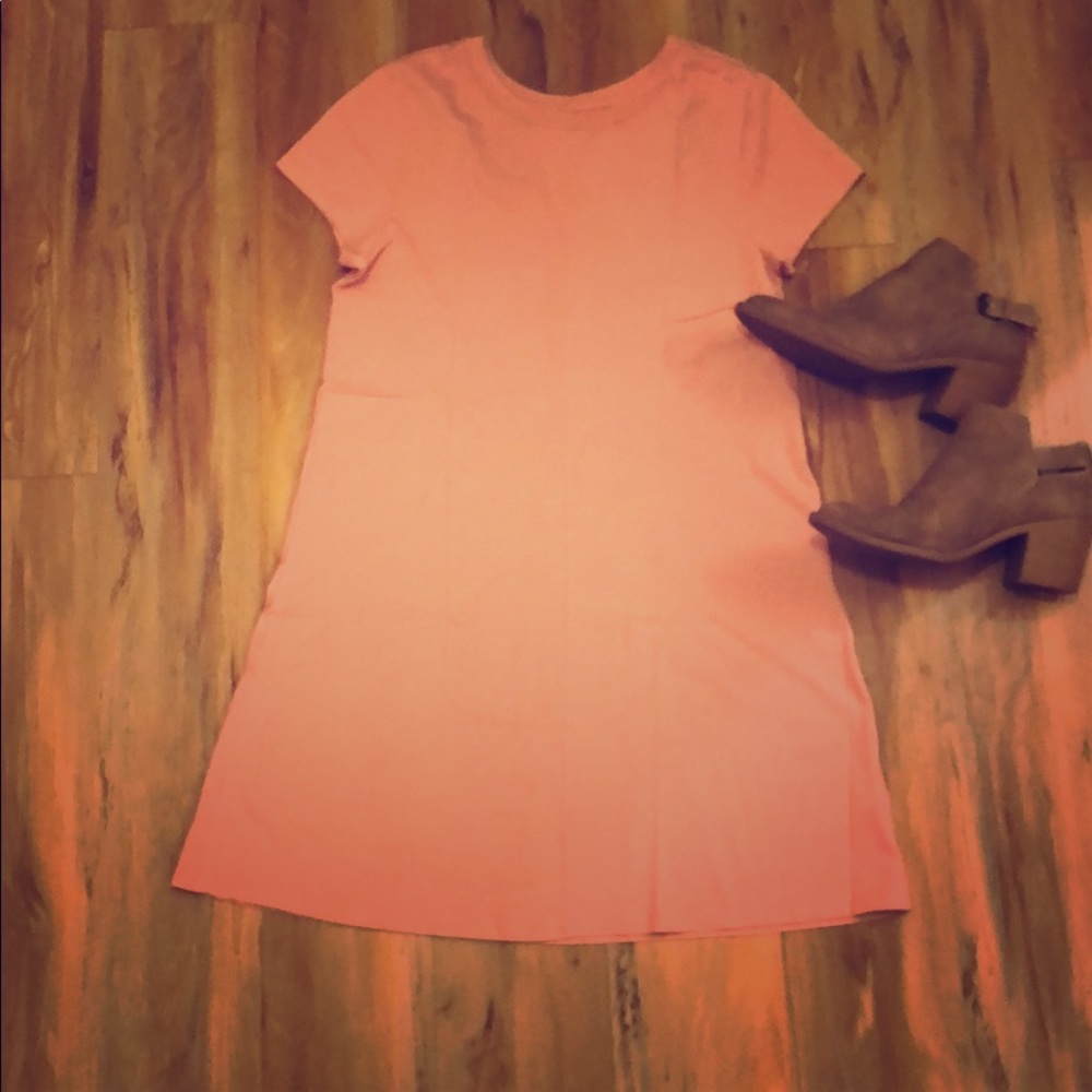 JCREW NeverEven blush T-shirt dress NWT